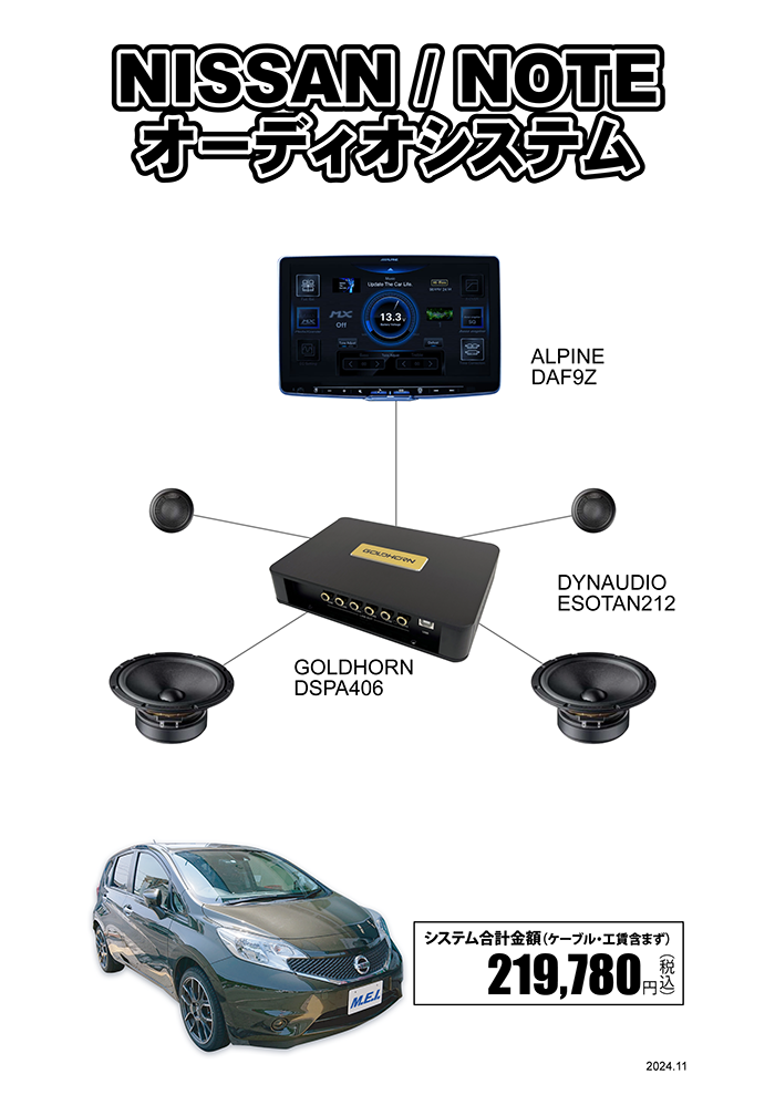 日産ノート　デモカーシステム図